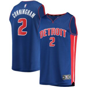 Cade Cunningham Detroit Pistons  2021 Draft First Round Pick Fast Break Replica Jersey Blue - Icon Edition