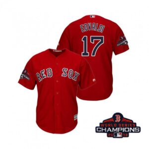 Men's Boston Red Sox #17 Nathan Eovaldi Red 2018 WS Champions Jersey