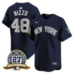 Anthony Rizzo #48 New York Yankees 27 Time Champions Patch Vapor Premier Limited Jersey - Alternate
