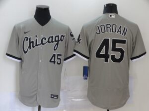 Men's  Chicago White Sox #45 Michael  Grey Stitched Flex Base Jersey