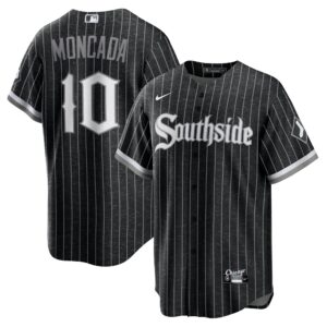Men's Chicago White Sox Yoan Moncada  Black City Connect Replica Player Jersey