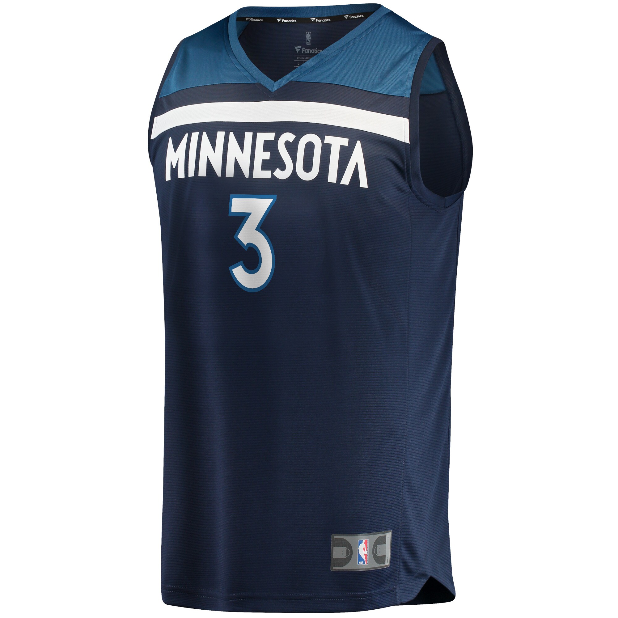 Jaden McDaniels Minnesota Timberwolves 2021/22 Fast Break Replica Jersey - Icon Edition - Navy - Image 2