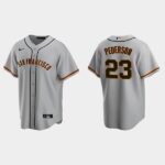 Men's San Francisco Giants #23 Joc Pederson Gray Road Jersey