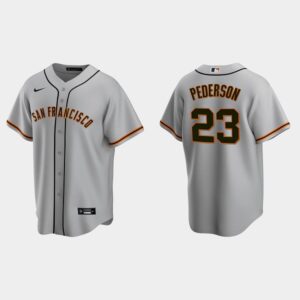 Men's San Francisco Giants #23 Joc Pederson Gray Road Jersey