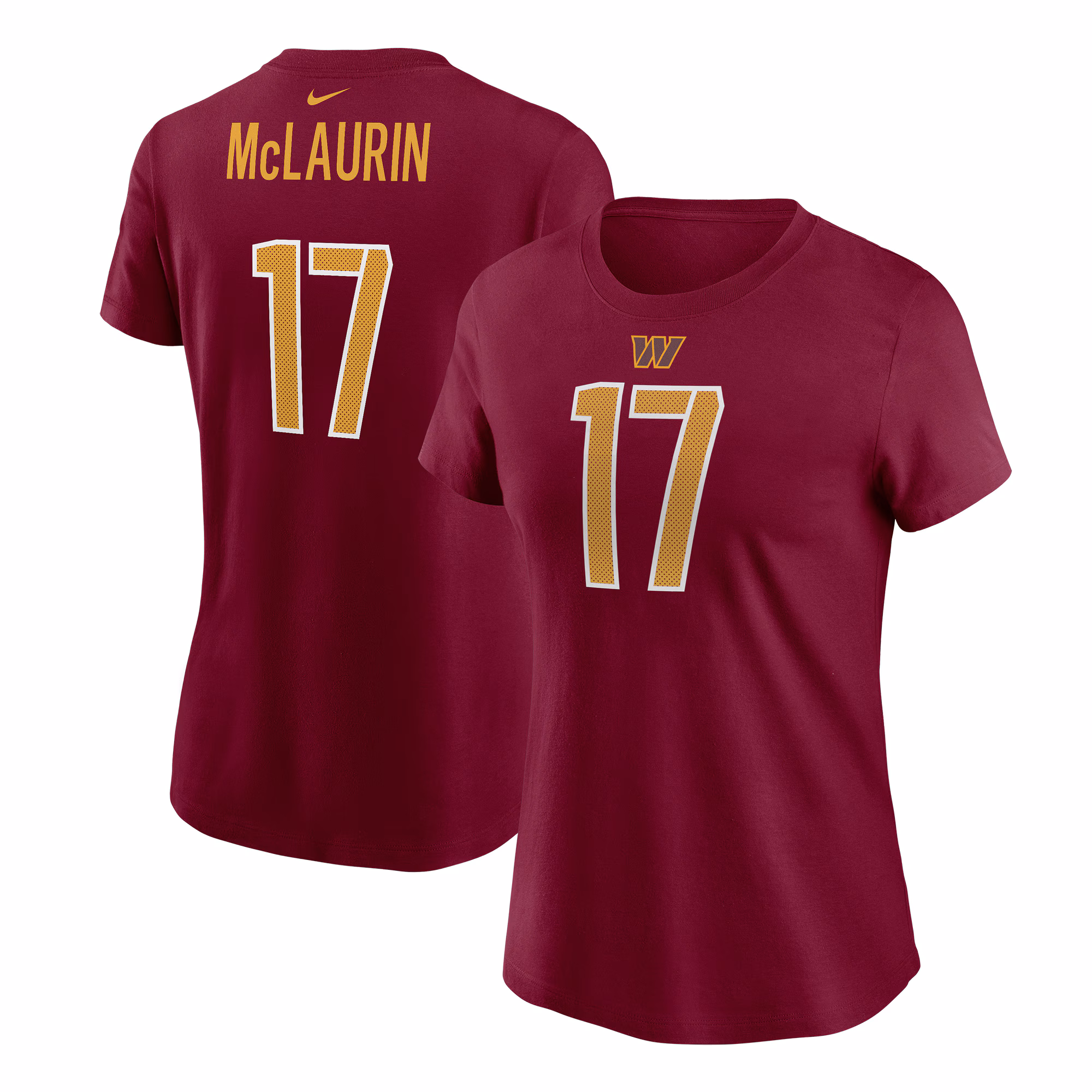 Women's Terry McLaurin Burgundy Washington Commanders Player Name & Number T-Shirt