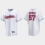Men's Cleveland Guardians #57 Shane Bieber White Home Jersey