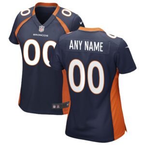 Denver Broncos  Women's Alternate Custom Game Jersey - Navy