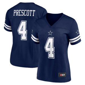 Women's Dallas Cowboys Dak Prescott Navy Replica Player Jersey