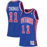 Isiah Thomas Detroit Pistons Mitchell & Ness 1988/89 Hardwood Classics Swingman Jersey - Blue