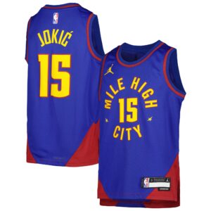 Nikola Jokic Denver Nuggets  Youth Swingman Jersey - Statement Edition - Blue