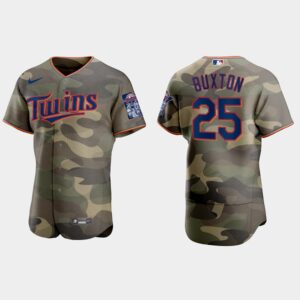 Byron Buxton Minnesota Twins 2021 National Armed Forces Day Jersey - Camo