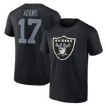 Men's Davante Adams Black Las Vegas Raiders Player Icon Name & Number T-Shirt