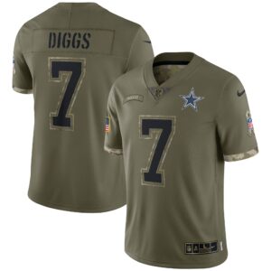 Trevon Diggs Dallas Cowboys  2022 Salute To Service Limited Jersey - Olive