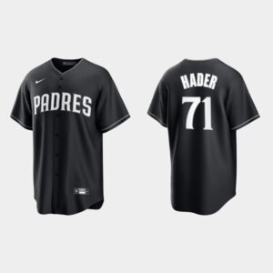 Men's San Diego Padres #71 Josh Hader Cool Base Official Jersey - Black White