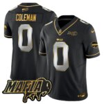 Keon Coleman #0 Buffalo Bills BUF 2024 Bills Mafia Patch Gold Vapor Limited Jersey - All Stitched