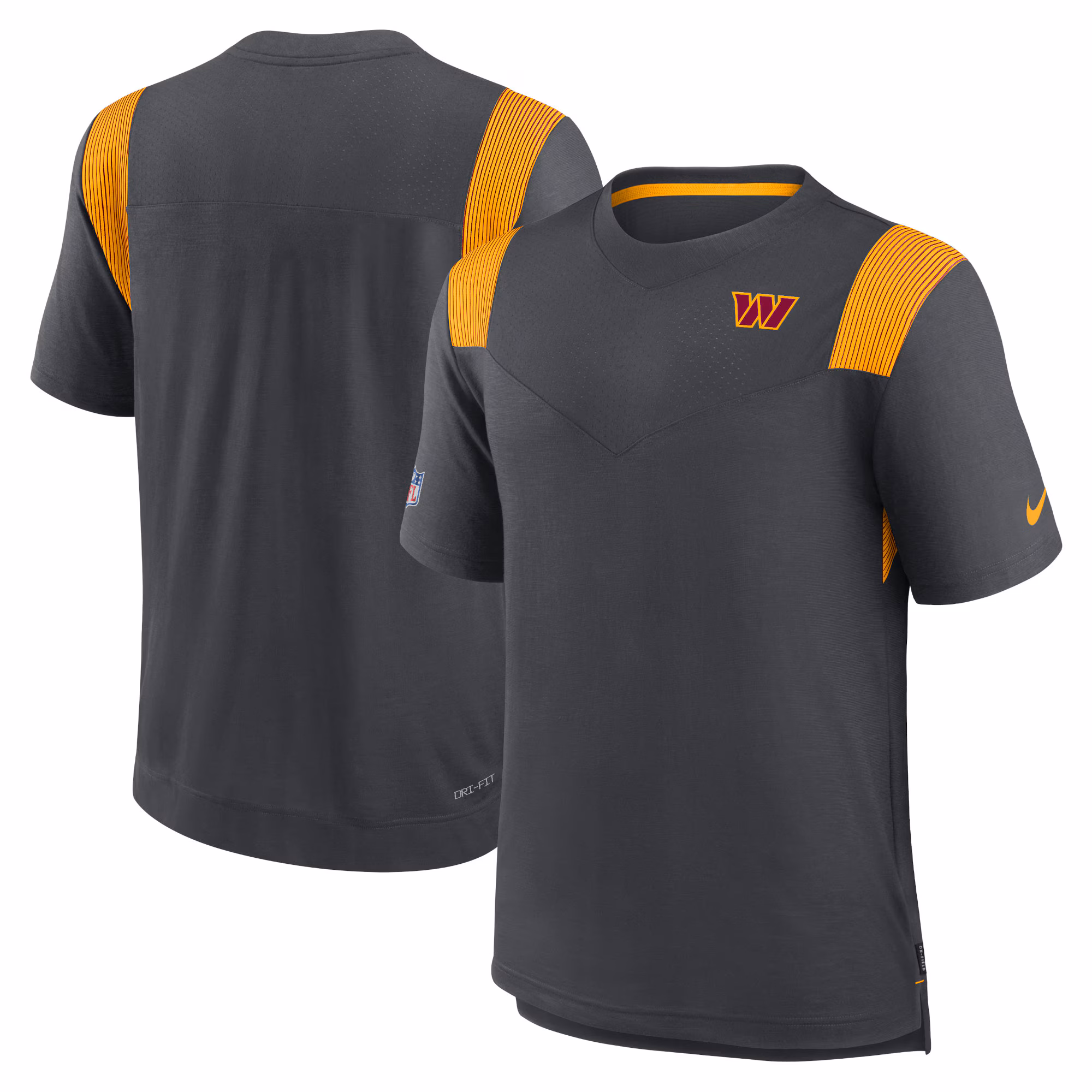 Men's Charcoal Washington Commanders Sideline Tonal Logo Performance Player T-Shirt