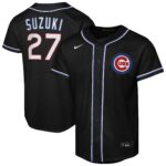 Youth Chicago Cubs Seiya Suzuki #27 Black Fashion Replica Player Jersey
