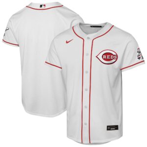 Youth Cincinnati Reds  White Home Stadium Jersey