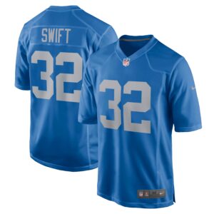 D'Andre Swift Detroit Lions  Game Player Jersey - Blue