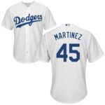 Los Angeles Dodgers #45 Pedro Martinez Men's Cool Base Jerseys-White
