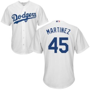 Los Angeles Dodgers #45 Pedro Martinez Men's Cool Base Jerseys-White