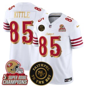 George Kittle #85 San Francisco 49ers SF 2025 "Rivalries" 5x Champions & Faithful To The Bay Patch Vapor Limited Jersey - All Stitched
