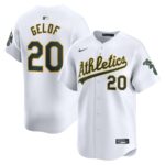 Athletics Zack Gelof #20 White Home Limited Player Jersey