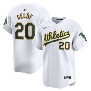 Athletics Zack Gelof #20 White Home Limited Player Jersey
