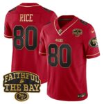 Jerry Rice # 80 San Francisco 49ers Faithful To The Bay Patch Vapor Limited Jersey V8 - All Stitched