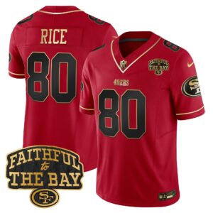 Jerry Rice # 80 San Francisco 49ers Faithful To The Bay Patch Vapor Limited Jersey V8 - All Stitched