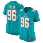 Porter Gustin Miami Dolphins Women's Game Player Jersey - Aqua