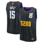 Unisex Denver Nuggets Nikola Jokic  Black 2023/24 Fast Break Jersey - City Edition