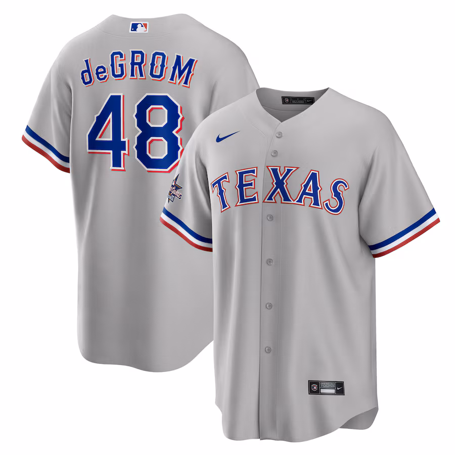 Jacob deGrom Texas Rangers 2025 All-Star Game Replica Player Jersey - Gray