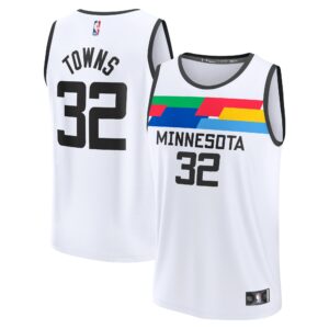 Karl-Anthony Towns Minnesota Timberwolves  Youth 2022/23 Fastbreak Jersey - City Edition - White