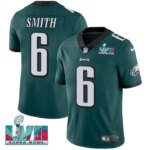 Men's DeVonta Smith #6 Players Limited Jersey Super Bowl LVII Patch-Green & Black & White
