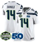 Sam Darnold #14  Seattle Seahawks SEA 2026 NFC West Champions Limited Jersey - 50th Season Patch - All Stitched