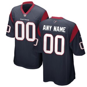 Houston Texans  Custom Game Jersey - Navy