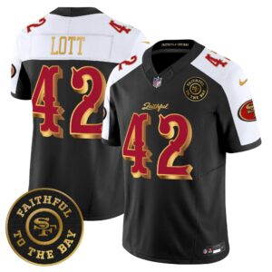 San Francisco 49ers Ronnie Lott # 42 SF "Rivalries" Vapor Limited Jersey - Faithful To The Bay Patch - All Stitched