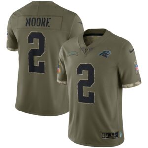 D.J. Moore Carolina Panthers  2022 Salute To Service Limited Jersey - Olive