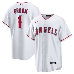 Los Angeles Angels  White #1 Groom Home Replica Jersey