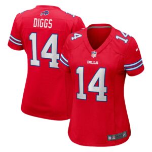 Stefon Diggs Buffalo Bills  Women's Alternate Game Jersey - Red