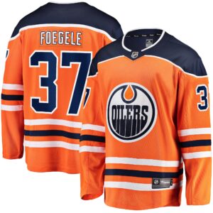 Warren Foegele Edmonton Oilers Home Breakaway Player Jersey - Orange