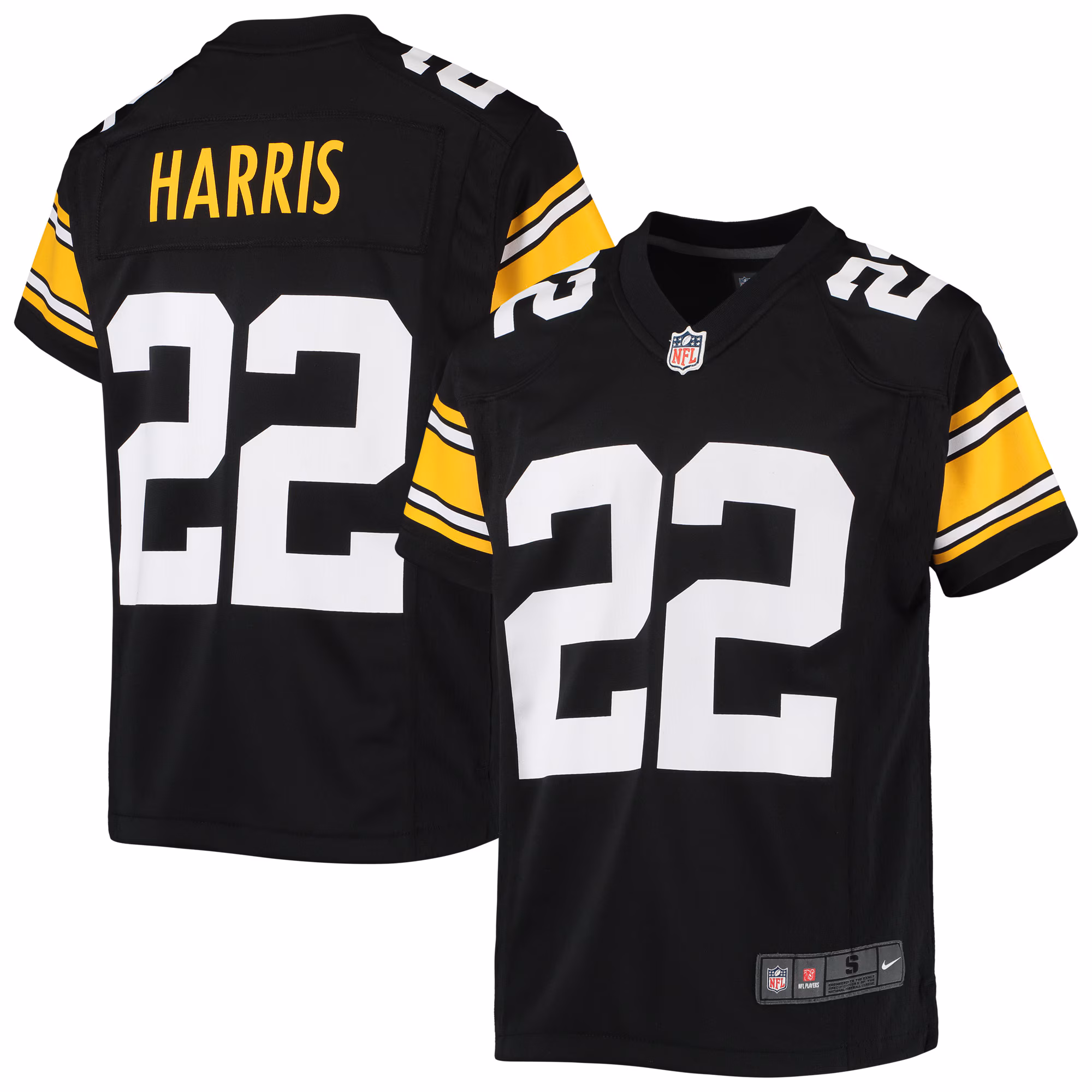 Najee Harris Pittsburgh Steelers Youth Game Jersey - Black