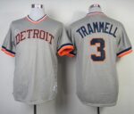 Mitchell And Ness 1984 Detroit Tigers #3 Alan Trammell Grey Throwback Stitched Jersey