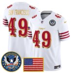 San Francisco #49 San Francisco 49ers United States 250th Anniversary Patch Vapor Limited Jersey - All Stitched