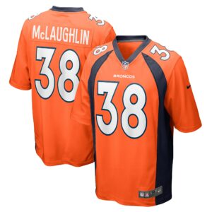 Jaleel McLaughlin Denver Broncos  Game Jersey -  Orange
