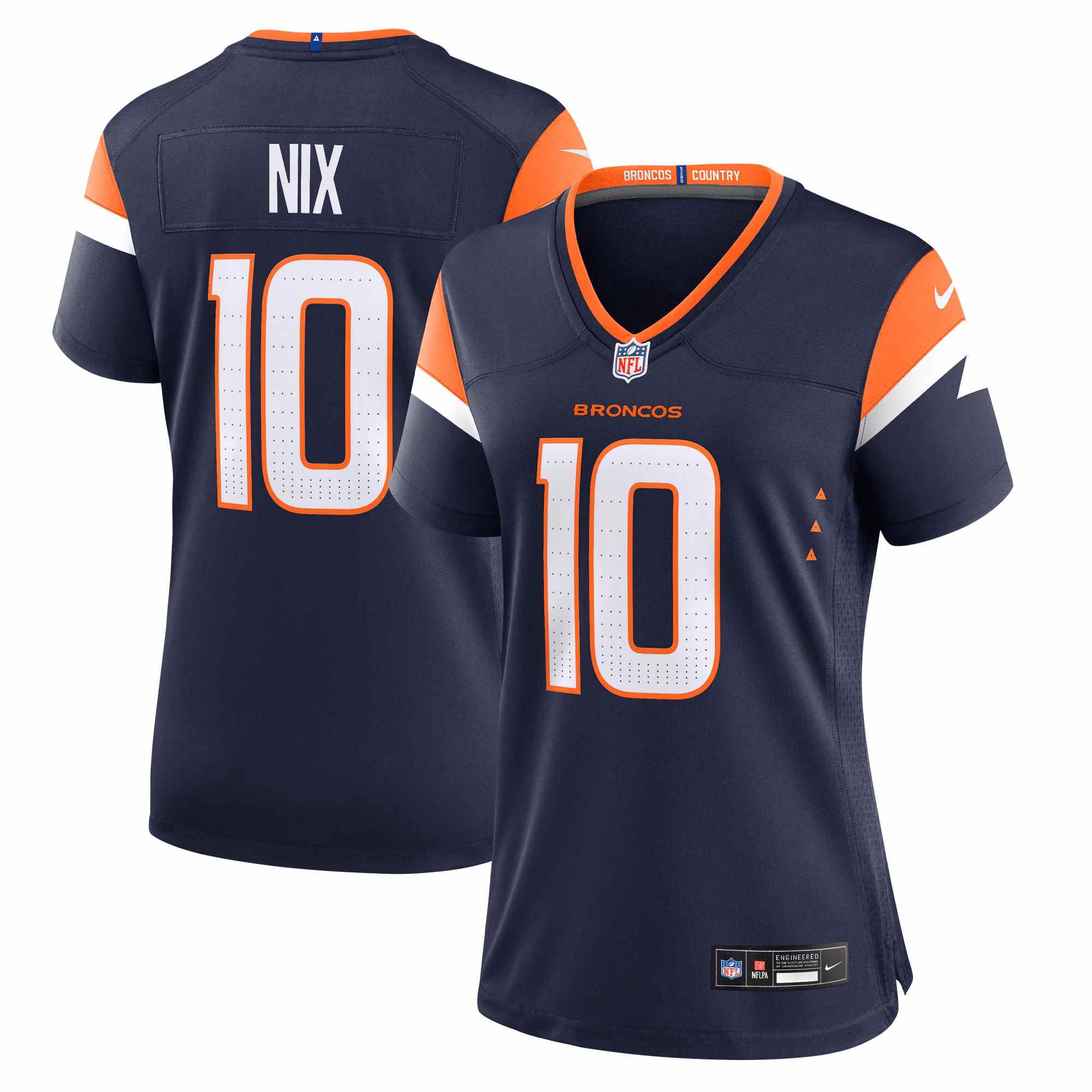 Bo Nix Denver Broncos Women's Alternate Game Jersey -  Navy