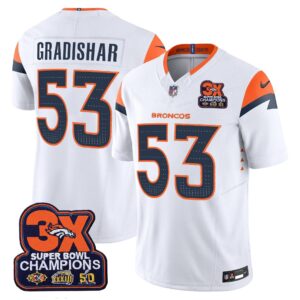 Randy Gradishar Denver Broncos-Time Champions Patch Vapor Limited Jersey - All Stitched