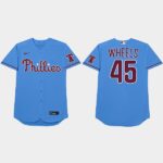 Zack Wheeler Nickname Phillies 2021 Players Weekend Wheels Blue Men's Jersey