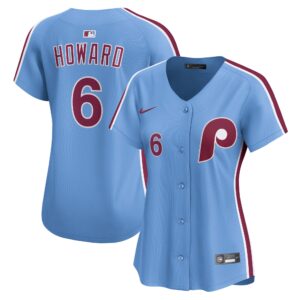 Women's Philadelphia Phillies Ryan Howard #6 Light Blue Alternate Limited Jersey